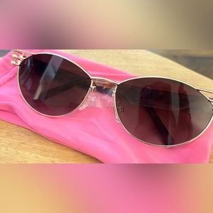 Oceanus Collaboration with Playboy Tortoise and Gold Tone Sunglasses NWOT